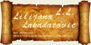 Lilijana Lapadatović vizit kartica